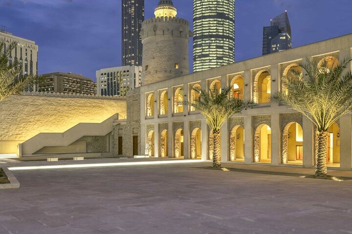 Explore the intricate architecture of Qasr Al Hosn where history intertwines with modernity. Experience the serene beauty of its surroundings revealing the essence of Abu Dhabi's heritage.